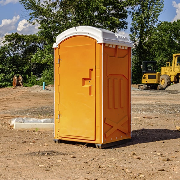 can i customize the exterior of the portable restrooms with my event logo or branding in Brunson